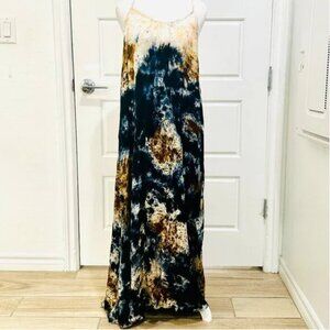 NATION LTD TIE DYE MAXI DRESS  MEDIUM